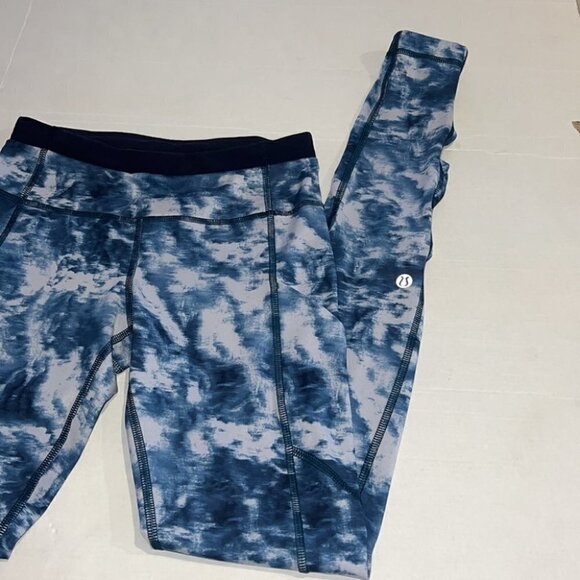Lululemon Speed Tight III *All Full-On Luxtreme tie dye full length Blue size 2 - Picture 6 of 16